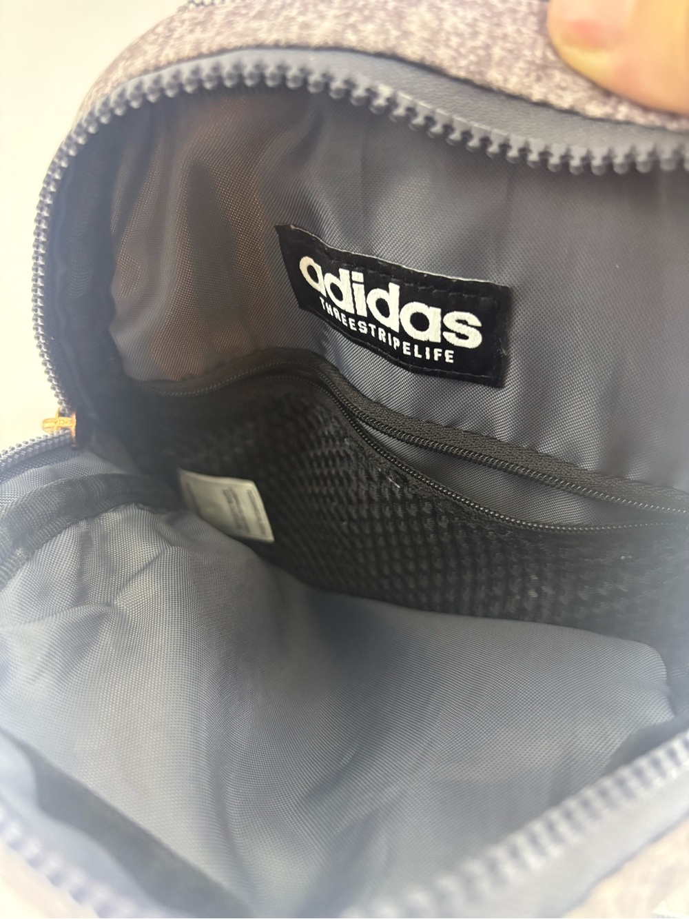 adidas Heather Gray Sling Backpack / sling with Rose Gold Accents - Picture 5 of 9